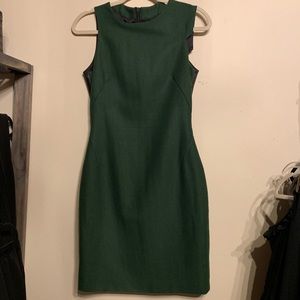 Cocktail Dress with Faux Leather Details
